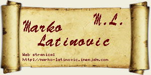 Marko Latinović vizit kartica